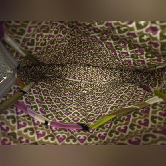 Floral Quilted Vera Bradley 5 Pockets Backpack Purse - Picture 6 of 9